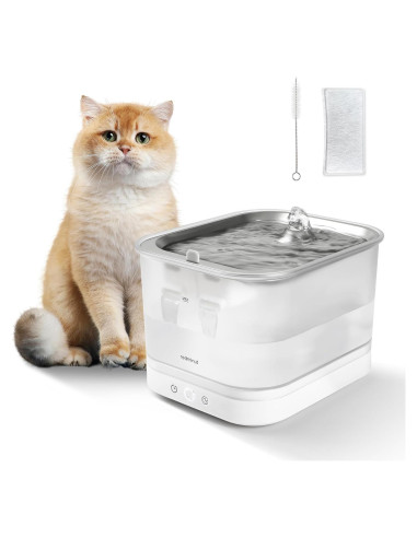 Fuente de Agua Inalámbrica para Gatos REDMINUT 2.5L con Batería
