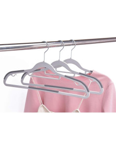 Perchas de Calidad 50 Unidades Plástico Gris Antideslizante 2