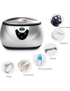 Limpiadora Ultrasónica Ukoke 3800S 600ml Plata con Temporizador 2
