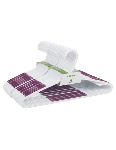 30 Perchas de Plástico Antideslizantes Ollieroo Morado 41.4 cm