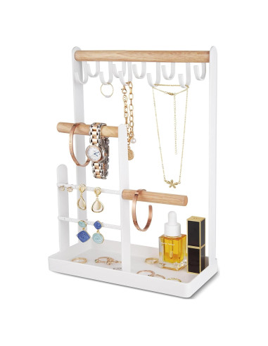 Organizador de Joyería ProCase 4 Niveles Blanco 32 cm