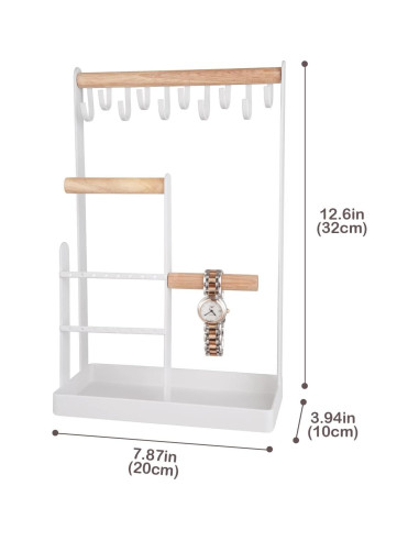 Organizador de Joyería ProCase 4 Niveles Blanco 32 cm