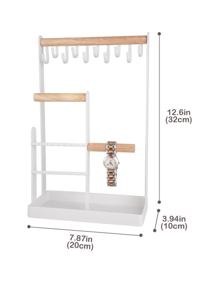 Organizador de Joyería ProCase 4 Niveles Blanco 32 cm