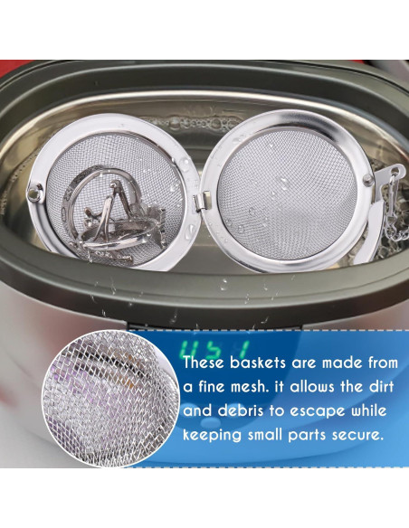 Cesta de Limpieza Ultrasónica AIERSA - 2 Piezas Acero Inoxidable