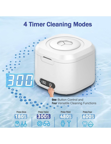 Limpiador Ultrasónico VJK 300ML con UV para Dentaduras y Joyería Limpiador Ultrasónico VJK 300ML con UV para Dentaduras y Joyería