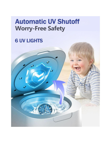 Limpiador Ultrasónico VJK 300ML con UV para Dentaduras y Joyería Limpiador Ultrasónico VJK 300ML con UV para Dentaduras y Joyería