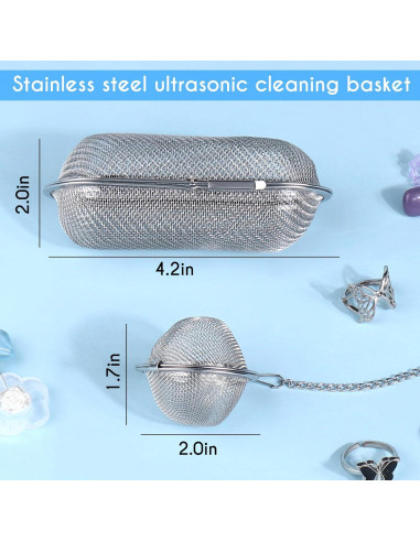 Cesta de Limpieza Ultrasónica AIERSA - 2 Piezas Acero Inoxidable