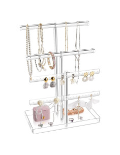 Soporte de Joyería Acrílico Transparente 4 Niveles Jolboldy