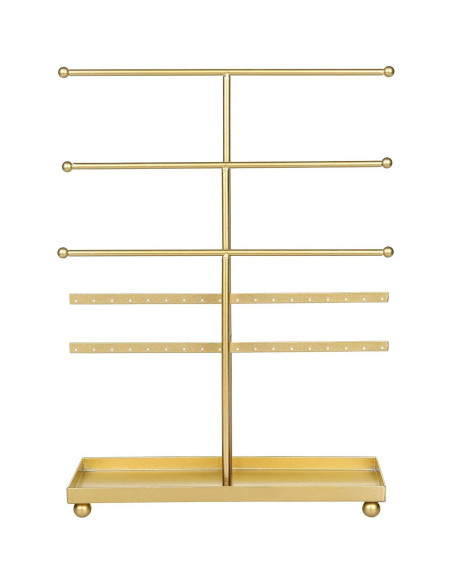 Soporte Organizador de Joyería MyGift Dorado 5 Niveles