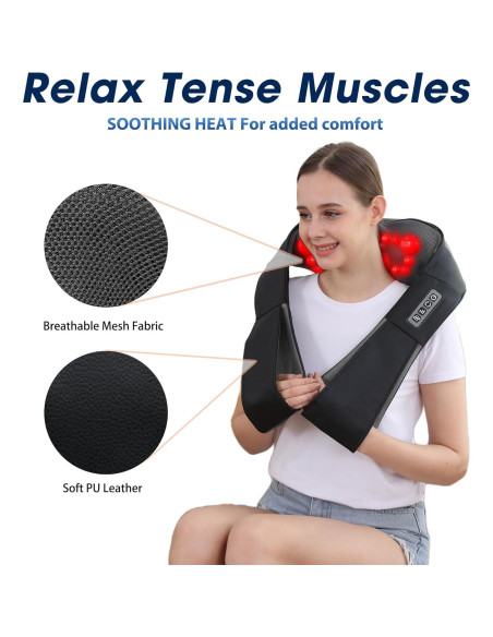 Masajeador de Cuello y Espalda Shiatsu UFFAE con Calor Masajeador de Cuello y Espalda Shiatsu UFFAE con Calor