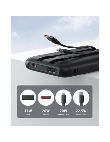 Cargador Portátil 10000mAh QECVEC con Carga Rápida 22.5W Cargador Portátil 10000mAh QECVEC con Carga Rápida 22.5W