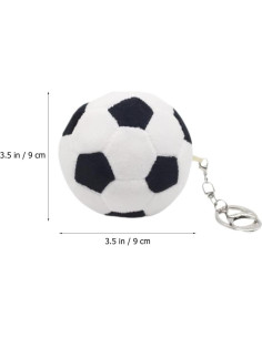 Llavero de Pelota de Fútbol de Peluche LUOZZY - 2 Pcs 2