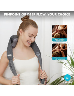 Masajeador de Cuello y Hombros Inalámbrico Perlevi N27A con Calor 2