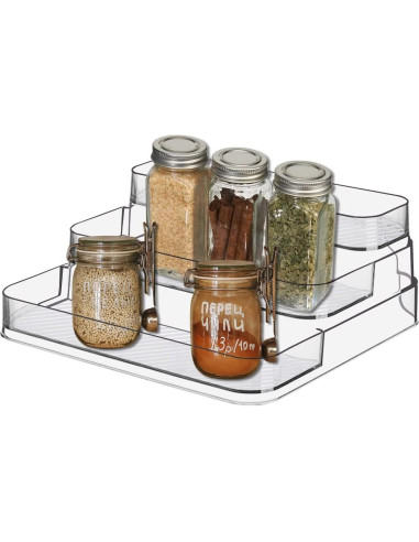 Estante de Especias Acrílico Zilphoba 3 Niveles Sin Montaje