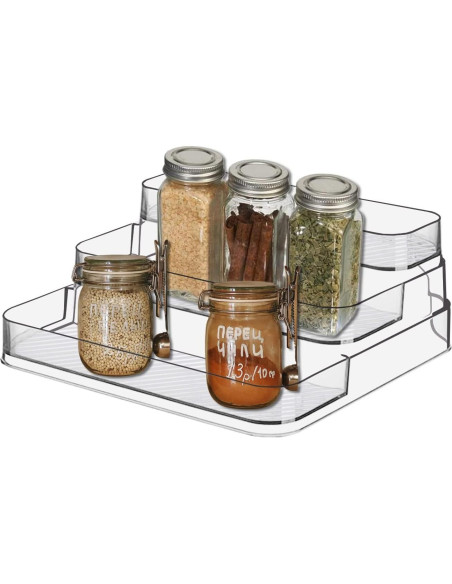 Estante de Especias Acrílico Zilphoba 3 Niveles Sin Montaje