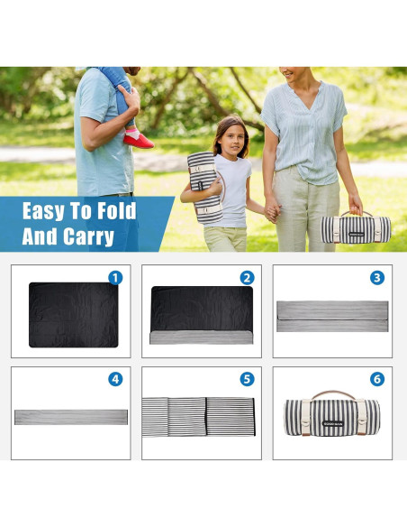 Manta de Picnic Impermeable G GOOD GAIN 198x145 cm Azul