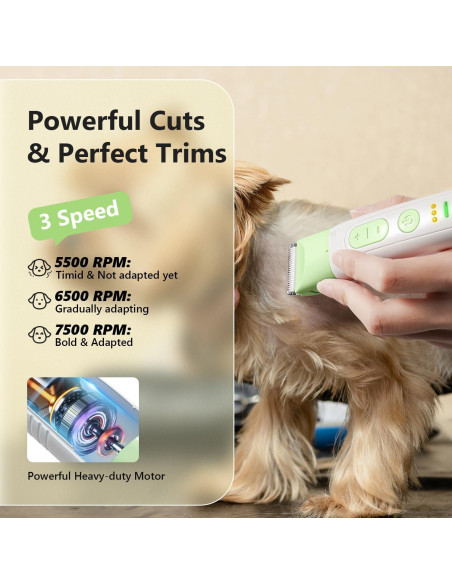 Kit de Aseo para Mascotas FuzzyFix 4 en 1 Inalámbrico