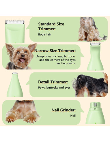 Kit de Aseo para Mascotas FuzzyFix 4 en 1 Inalámbrico