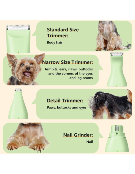 Kit de Aseo para Mascotas FuzzyFix 4 en 1 Inalámbrico