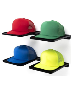 Soporte para Sombreros Boxy Concepts Negro - Paquete de 4