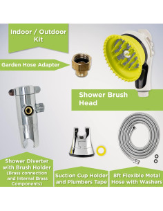 Kit de Lavado de Perros Wondurdog con Manguera de 2.44 m 2