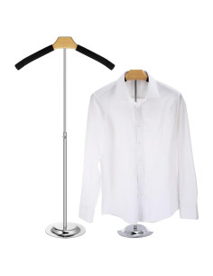 Soporte de exhibición ajustable Qunclay para ropa negro 41-71 cm