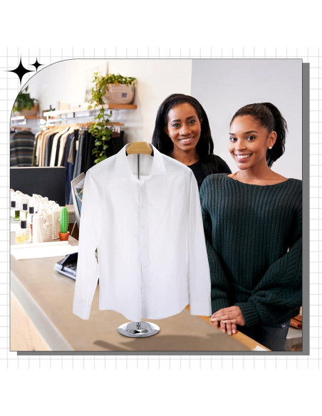 Soporte de exhibición ajustable Qunclay para ropa negro 41-71 cm