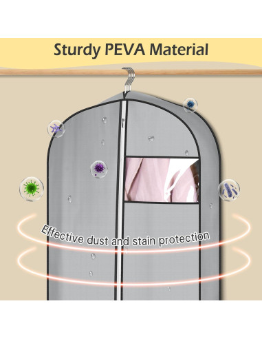 Bolsas de Ropa MISSLO 65" Impermeables para Vestidos Largos - 3 Paquetes