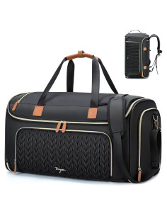 Bolsa Duffle Convertible Tonyeee 4 en 1 para Mujeres Negra