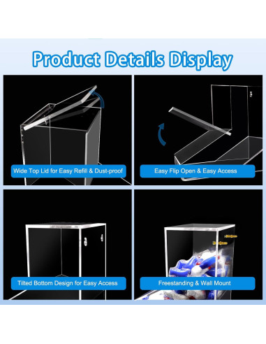 Soporte de cápsulas de lavavajillas acrílico Shonmogar 2 tapas