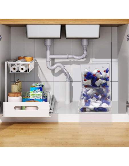 Soporte de cápsulas de lavavajillas acrílico Shonmogar 2 tapas