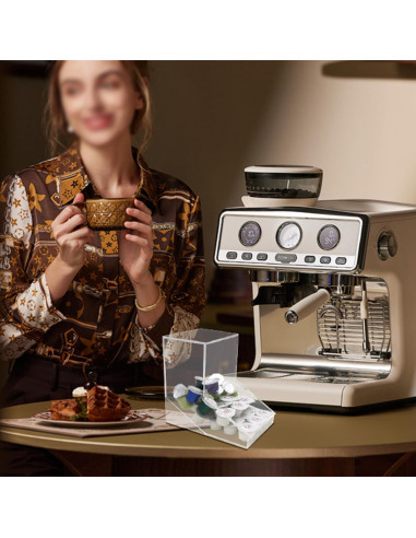 Soporte de cápsulas de lavavajillas acrílico Shonmogar 2 tapas