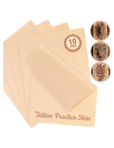 10 Pieles de Práctica de Tatuaje Sukh - Silicona Realista 18.8x14.2cm