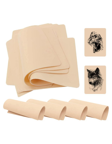 10 Hojas de Piel de Tatuaje Falsa Doble Cara Ruicoo