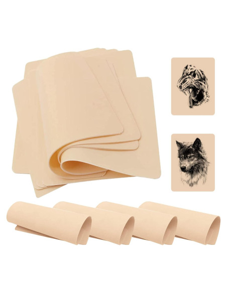 10 Hojas de Piel de Tatuaje Falsa Doble Cara Ruicoo