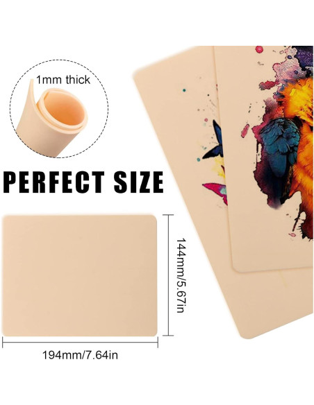 10 Hojas de Piel de Tatuaje Falsa Doble Cara Ruicoo