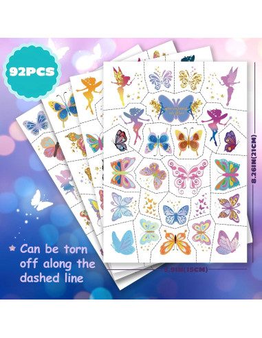 Tatuajes Temporales Impermeables Yazhiji - 92 Piezas Multicolor