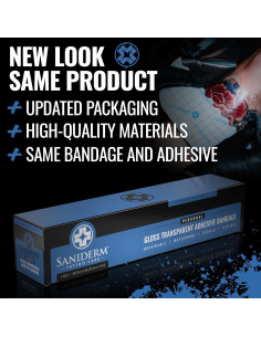 Vendaje Saniderm Original para Cuidado de Tatuajes 25.4 cm x 1.8 m 2