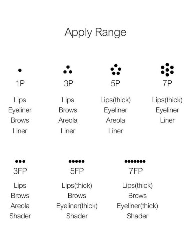 Agujas de Maquillaje Permanente Charme Princesse 5R - 10 Pcs