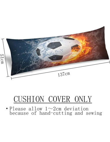 Funda de Almohada de Cuerpo KENADVI 20x54" Deportivo Fútbol