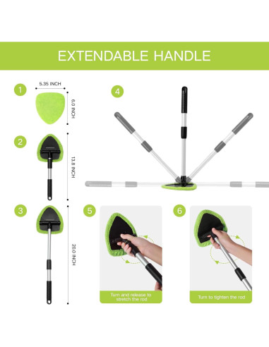 Kit de Limpieza de Parabrisas Qydipclin 10 Piezas Verde