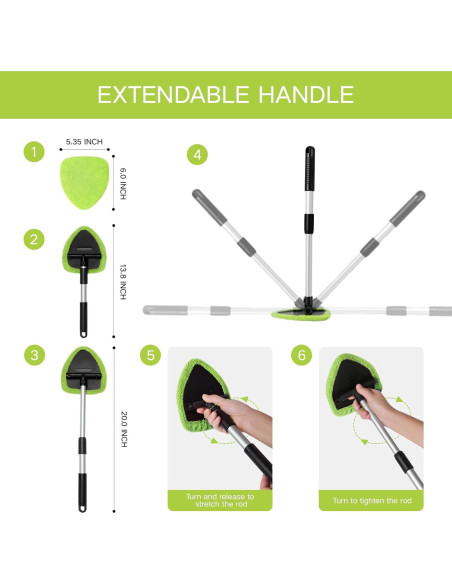 Kit de Limpieza de Parabrisas Qydipclin 10 Piezas Verde