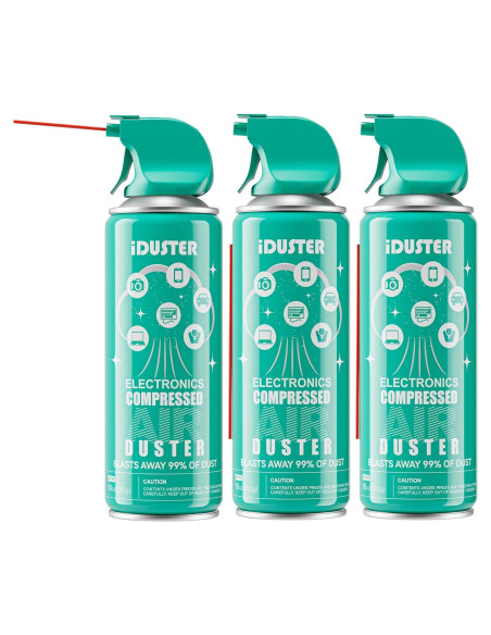 Limpiador de Aire Comprimido iDuster 3PCS - 1.2kg para Electrónica