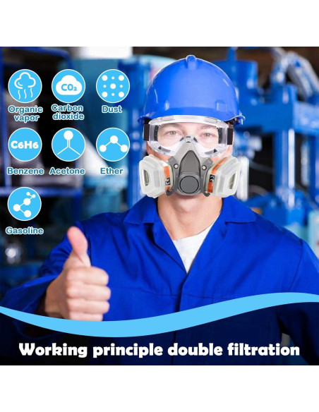 Media Máscara de Protección BAOMAO con Filtros y Accesorios