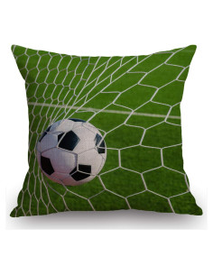 Funda de Almohada Decorativa Swono 45x45 cm Fútbol Rústica