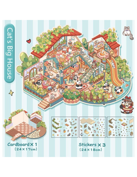 Set de Stickers 3D Reutilizables Wnqou - Casa y Fiesta