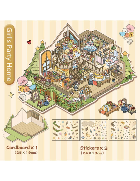 Set de Stickers 3D Reutilizables Wnqou - Casa y Fiesta