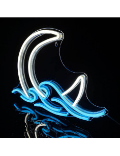 Letrero de Neón GGK Ola Lunar 43.4x30 cm Decoración 2