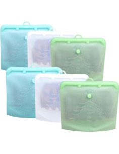 Bolsa de Silicona Reutilizable 3R Grande - 3 Piezas Ecológicas 2