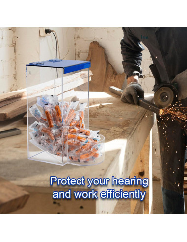 Soporte de Almacenamiento Acrílico IneVibe 26.67cm con Tapa Azul